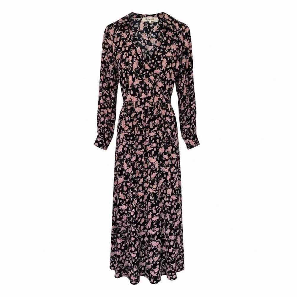 Diane Von Furstenburg Galina Silk Midi Wrap Dress Small Floral Cottage Luxury